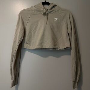 Gymshark Tan Cropped Hoodie